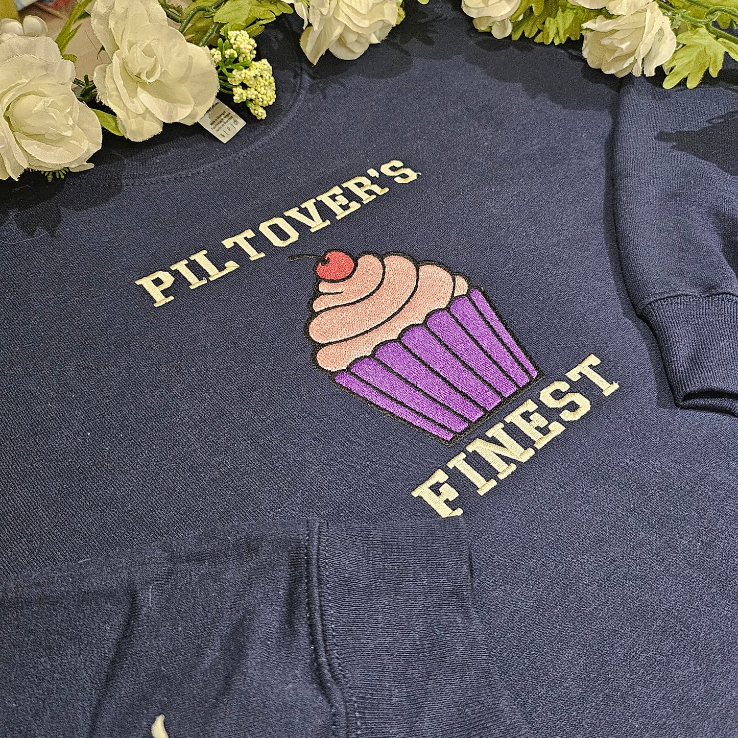 Cupcake embroidered crewneck