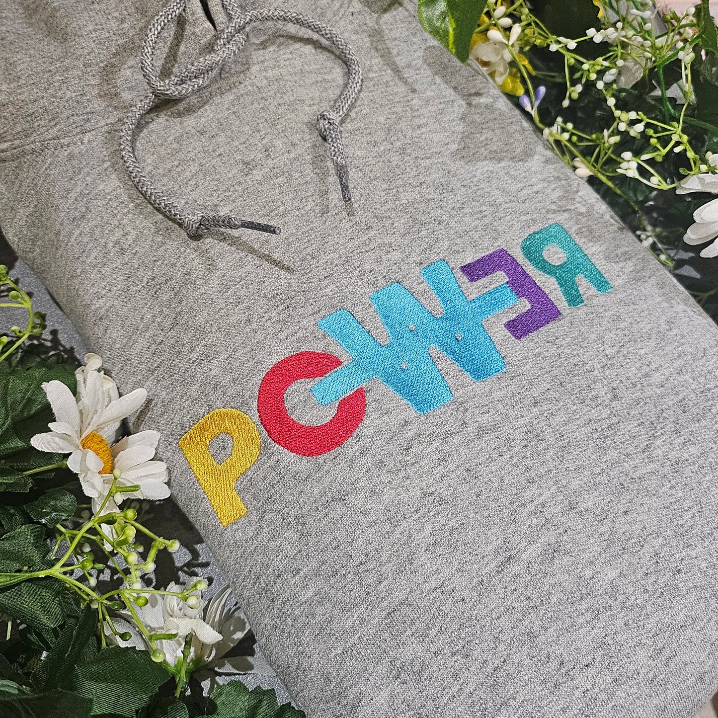 Power embroidered hoodie