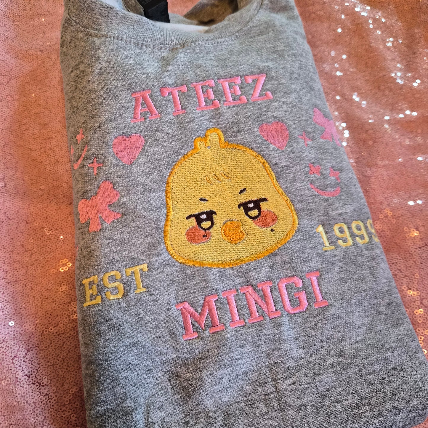 Crazy chicken embroidered crewneck