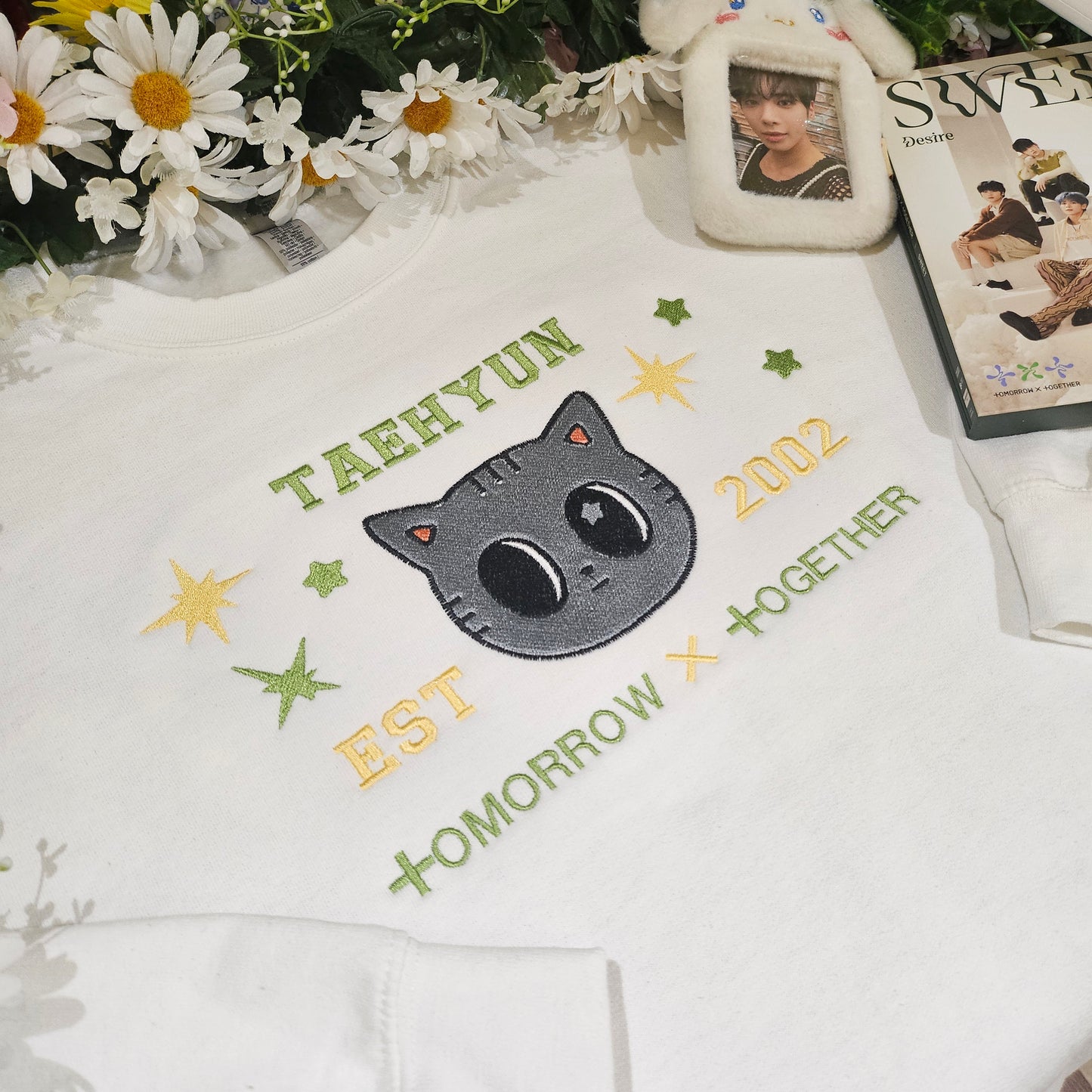 Terry embroidered crewneck