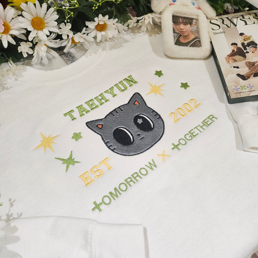 Terry embroidered crewneck
