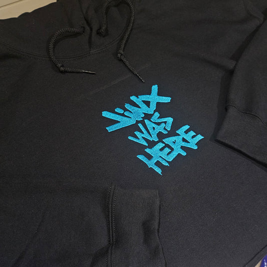 Jinx was here embroidered hoodie