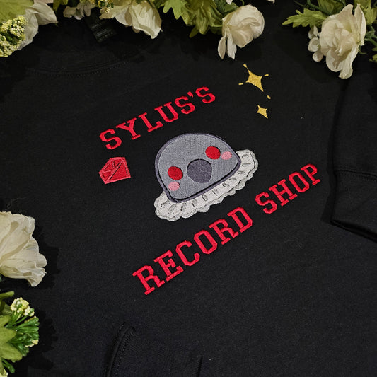 Stylus's Record Shop embroidered crewneck