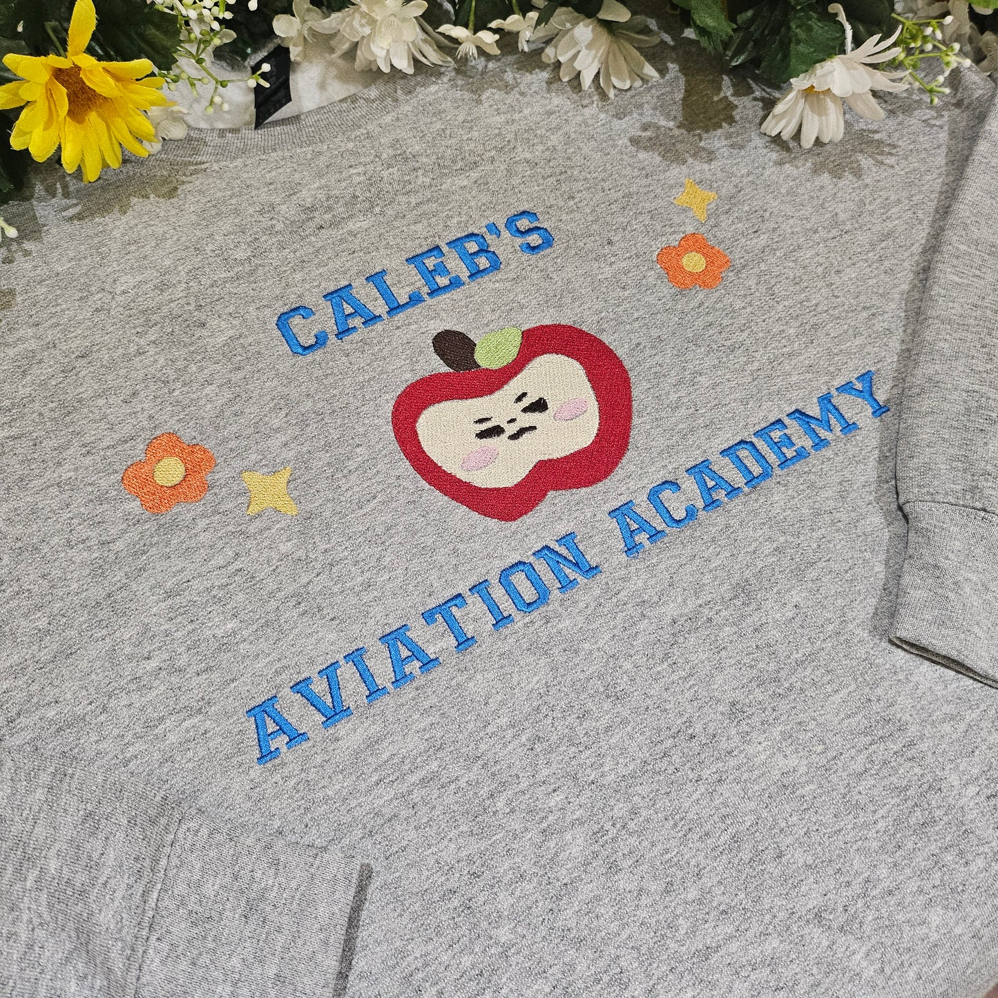 Caleb's Aviation Academy embroidered crewneck