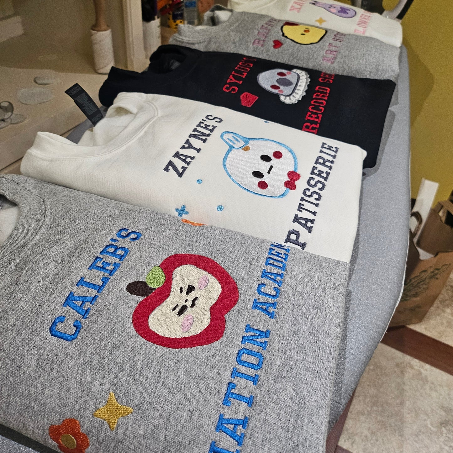 Caleb's Aviation Academy embroidered crewneck