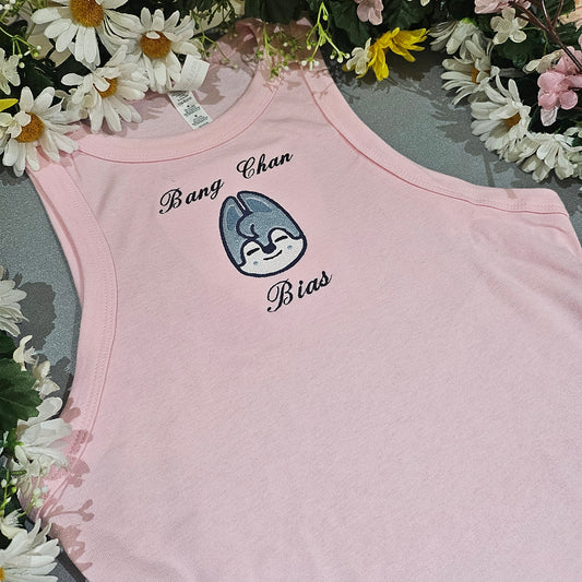 Channie bias tank top