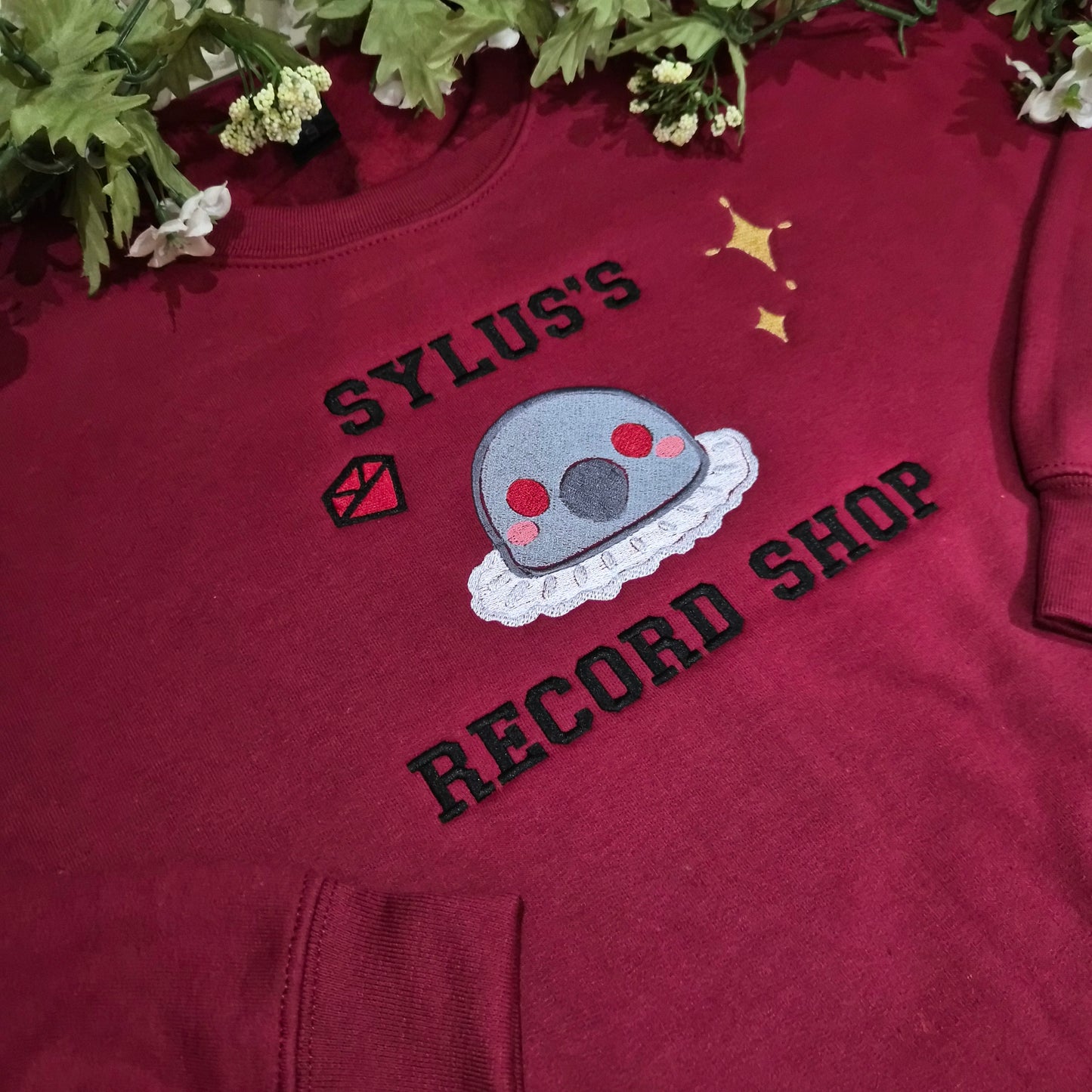 Stylus's Record Shop embroidered crewneck