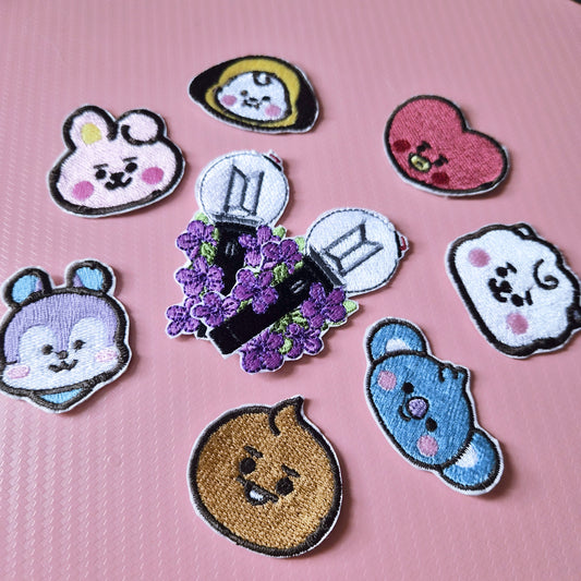 BTS embroidered iron on patches