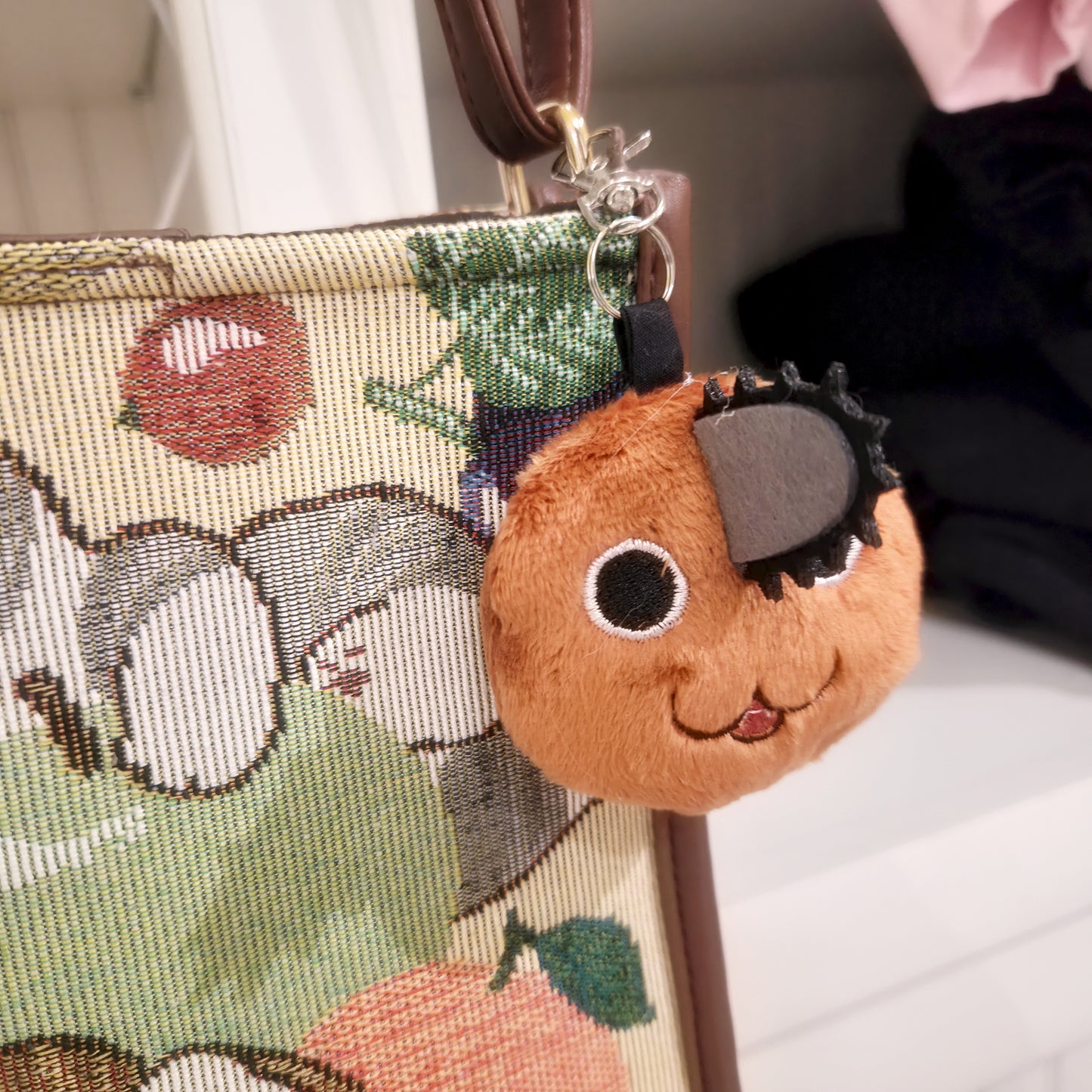 Chainsaw puppy keychain