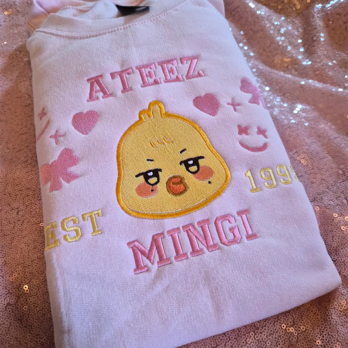 Crazy chicken embroidered crewneck