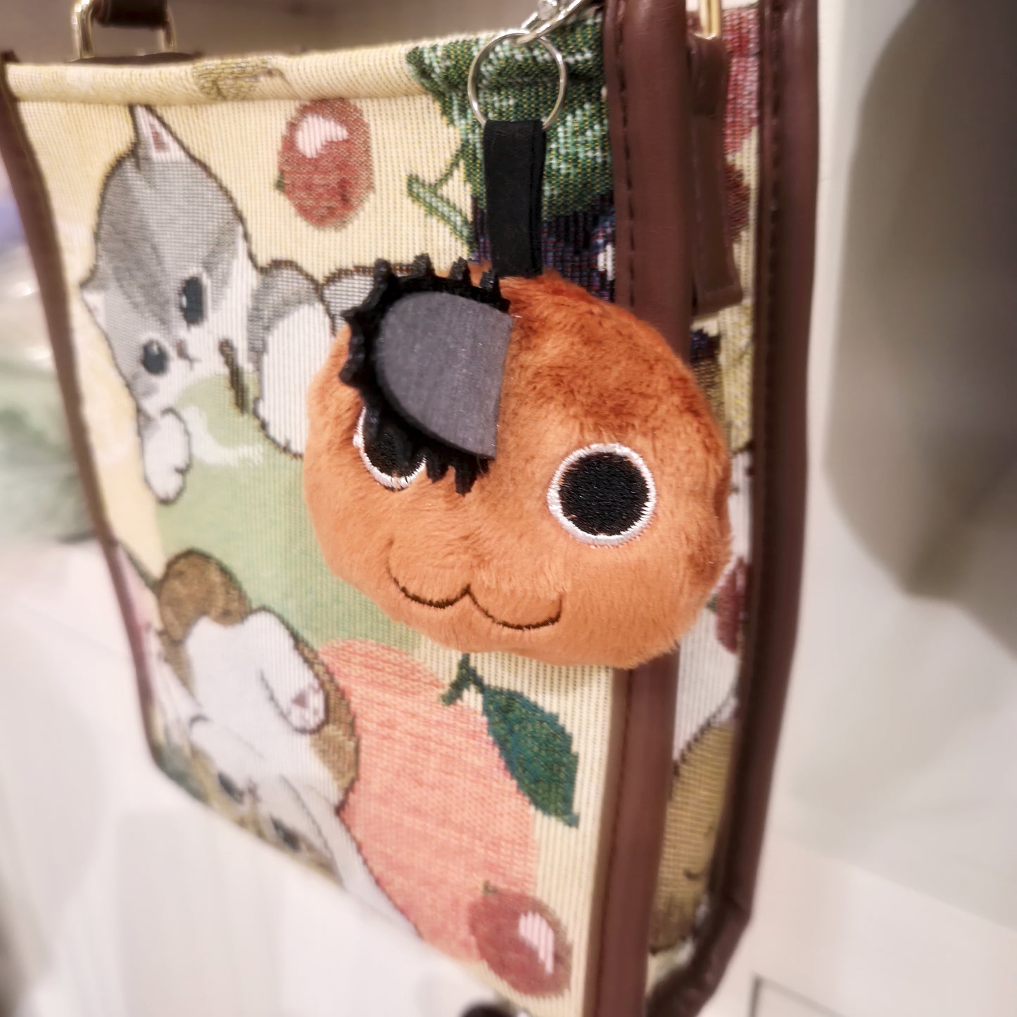 Chainsaw puppy keychain