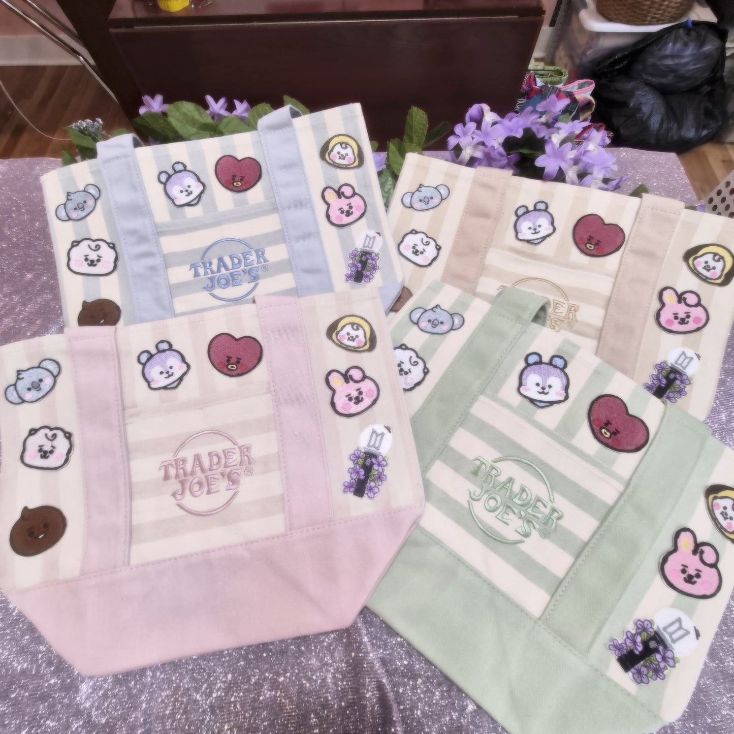 Kpop tote striped version