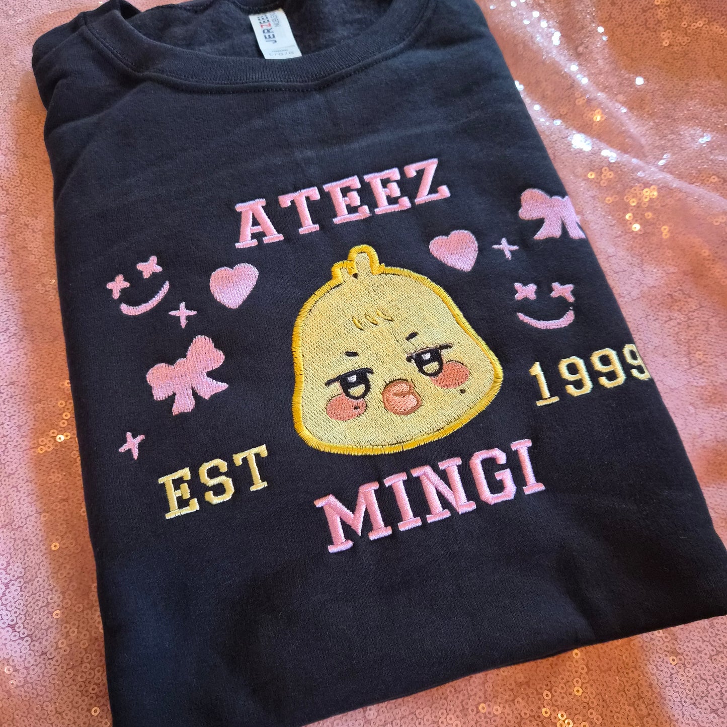 Crazy chicken embroidered crewneck