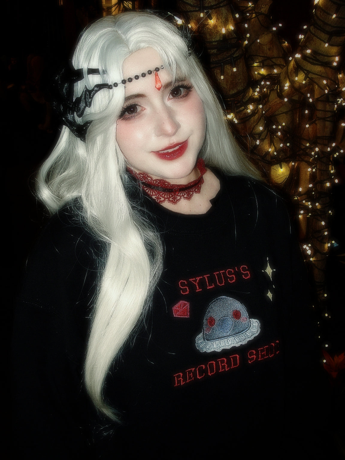 Stylus's Record Shop embroidered crewneck