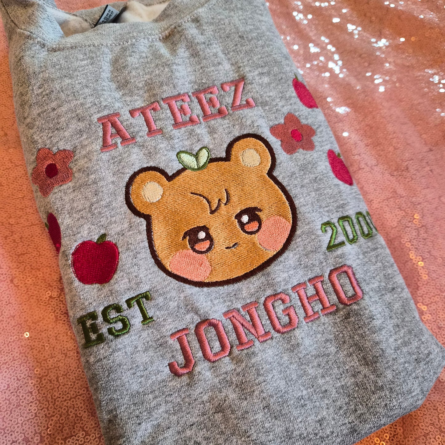 Sleepy bear embroidered crewneck
