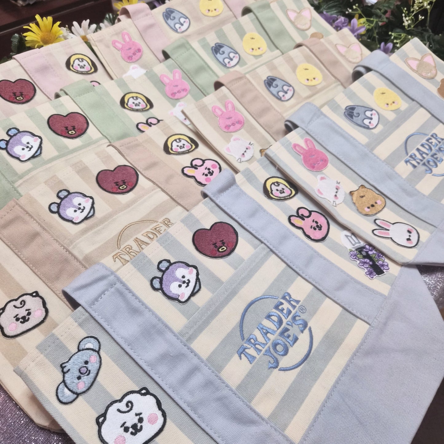Kpop tote striped version
