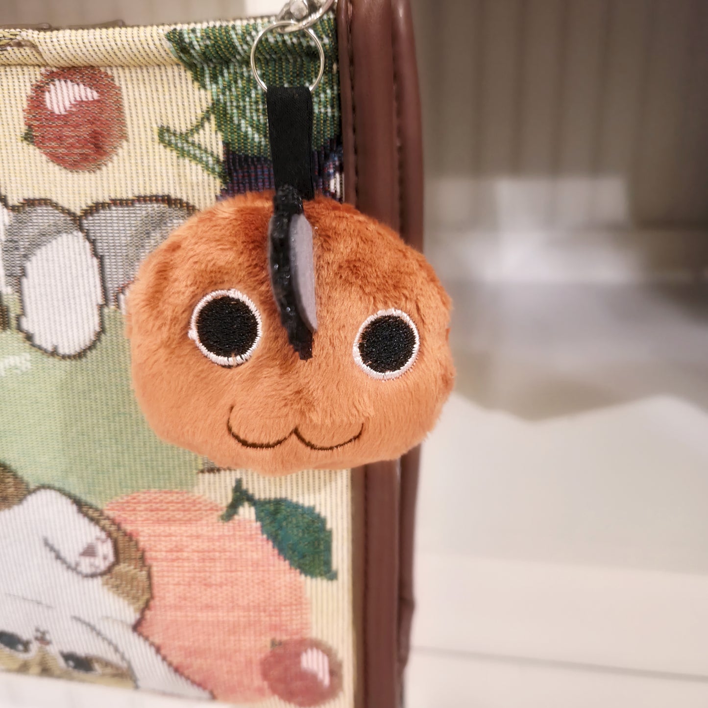 Chainsaw puppy keychain